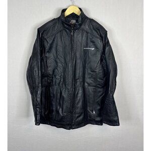 Dodge Leather Jacket Black Choko Platinum 3 Seasons Men‎ M Racer